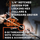 Fix It Sticks Set of Male and Female Threaded Adapter Bits (8-32)