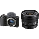 Sony ZV-E10 Mirrorless Camera with 10-20mm f/4 Lens Kit