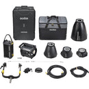 Godox KNOWLED MG1200Bi Bi-Color LED Monolight with 4 Reflectors & Flight Case Kit