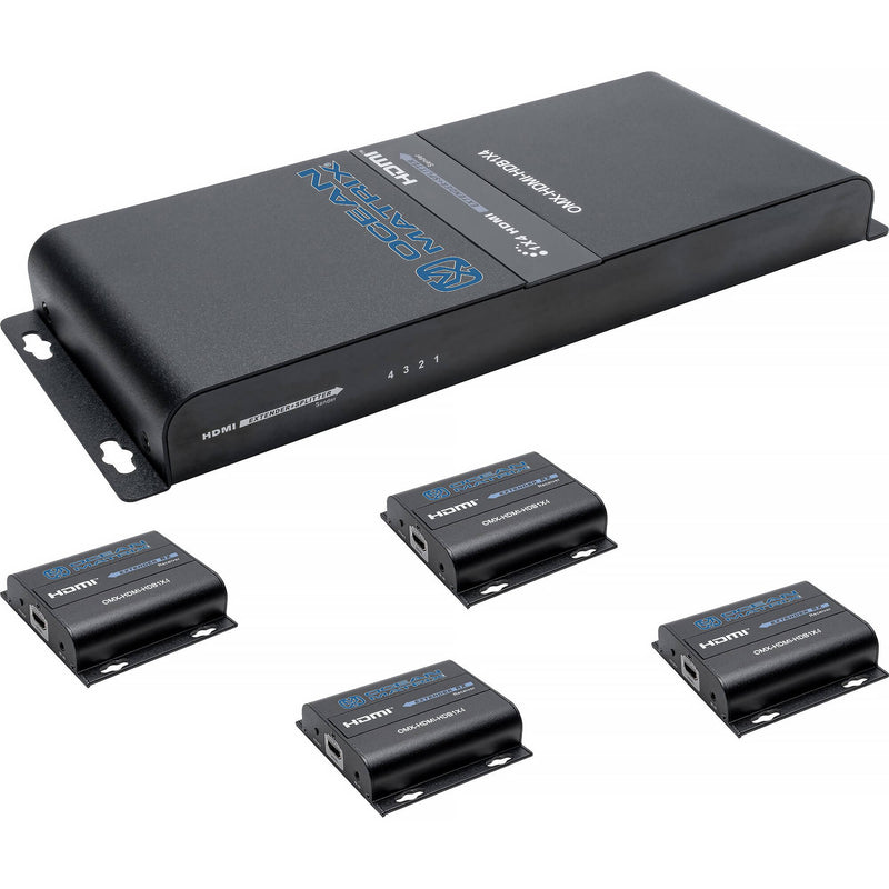 Ocean Matrix 1x4 HDMI 1080p Extender/Splitter (394')