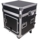 ProX Vertical Rack Mixer with Casters DJ Combo Flight Case (12 RU Vertical, 10 RU Slant Top)