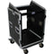 ProX Vertical Rack Mount Flight Case with Slant-Top Mixer Rack and Laptop Shelf (24 RU)