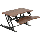 Mount-It! Standing Desk Converter (30", Dark Walnut Woodgrain)