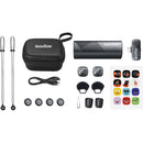Godox Cube-S 2-Person Wireless Microphone System with USB-C Connector for Mobile Devices (2.4 GHz)