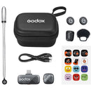 Godox Cube-S Wireless Microphone System with Lightning Connector for iOS Devices (2.4 GHz)