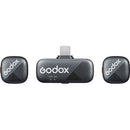 Godox Cube-S 2-Person Wireless Microphone System with Lightning Connector for iOS Devices (2.4 GHz)