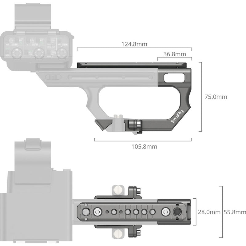 SmallRig Extension Mount Plate Kit for Sony FX3 and FX30 XLR Handle