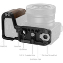 SmallRig L-Shape Mounting Plate with Wood Grip for Sony ZV-E10 II