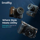 SmallRig L-Shape Mounting Plate with Wood Grip for Sony ZV-E10 II