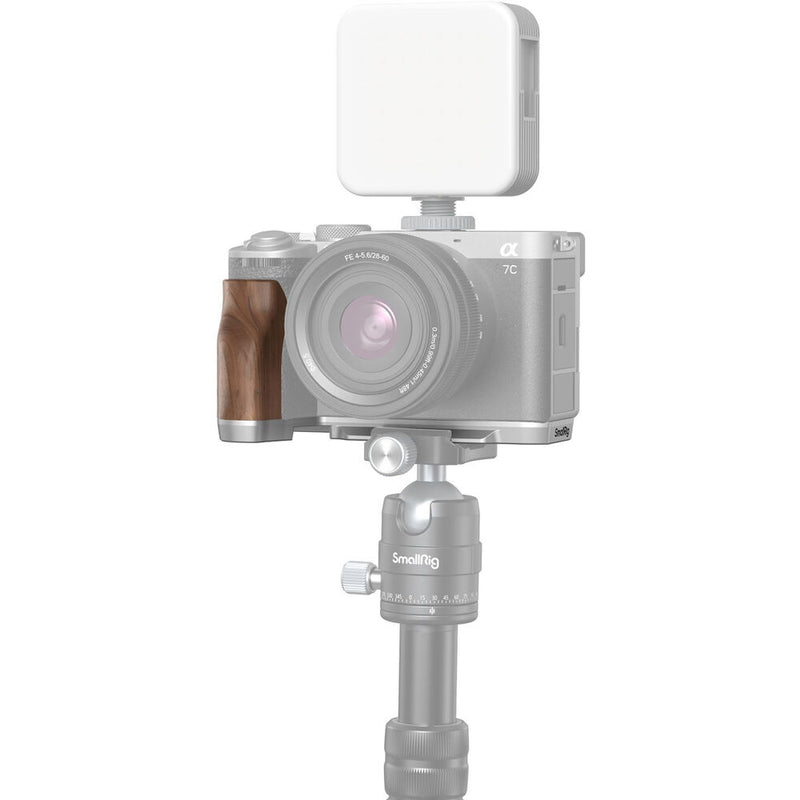 SmallRig L-Shape Mount Plate with Wooden Grip for Sony a7C II & a7CR