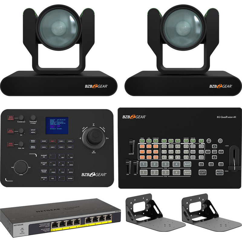 BZBGEAR ADAMO 4K Live Streaming Kit with Two 12x Cameras (Black)