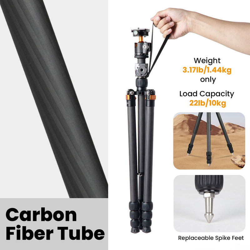 TARION H11X Carbon Fiber Tripod with 360&deg; Panoramic Ball Head
