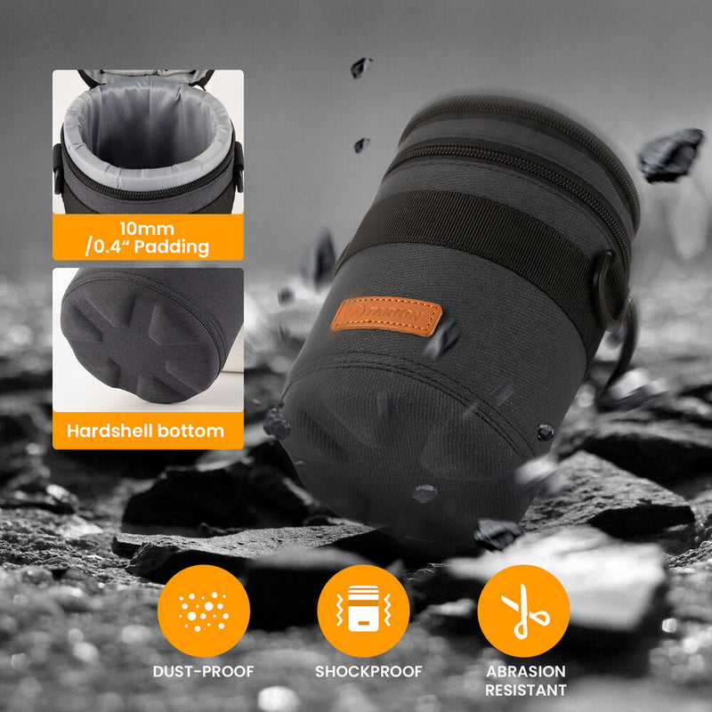 TARION Hard-Shell Lens Case (Black, 3.7 x 5.3")