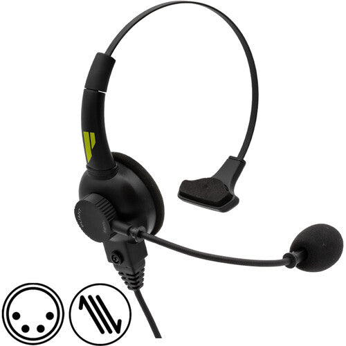 Pliant Technologies SmartBoom LITE Single-Ear Dynamic Headset with 4-Pin Male XLR Connector
