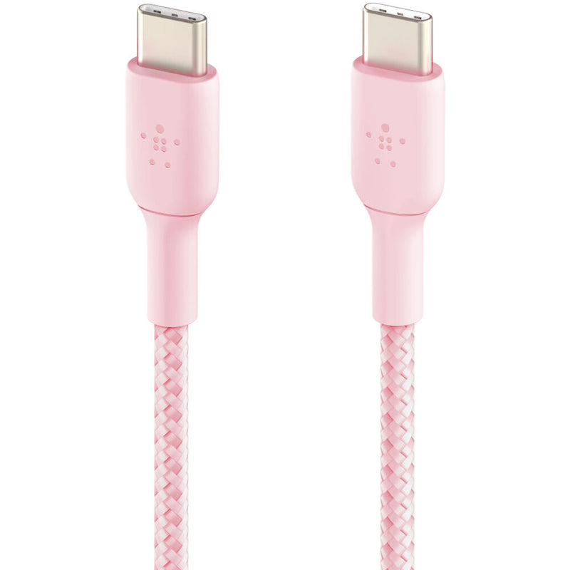 Belkin BoostCharge Braided 60W USB-C Cable (Pink, 6.6')