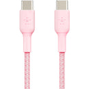 Belkin BoostCharge Braided 60W USB-C Cable (Pink, 6.6')