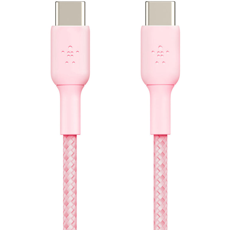 Belkin BoostCharge Braided 60W USB-C Cable (Pink, 3.3')