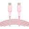 Belkin BoostCharge Braided 60W USB-C Cable (Pink, 3.3')