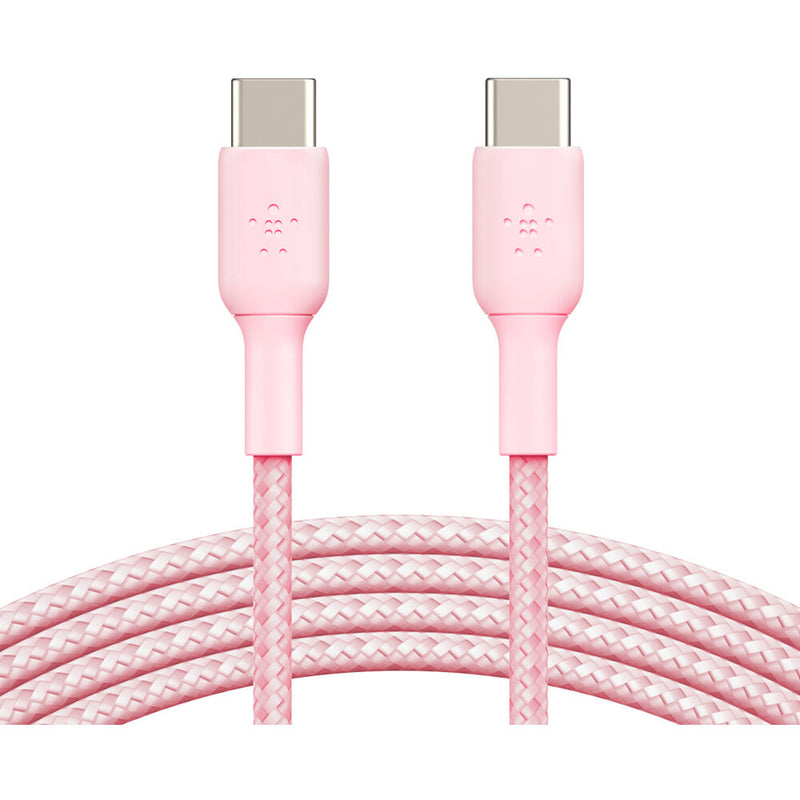 Belkin BoostCharge Braided 60W USB-C Cable (Pink, 3.3')
