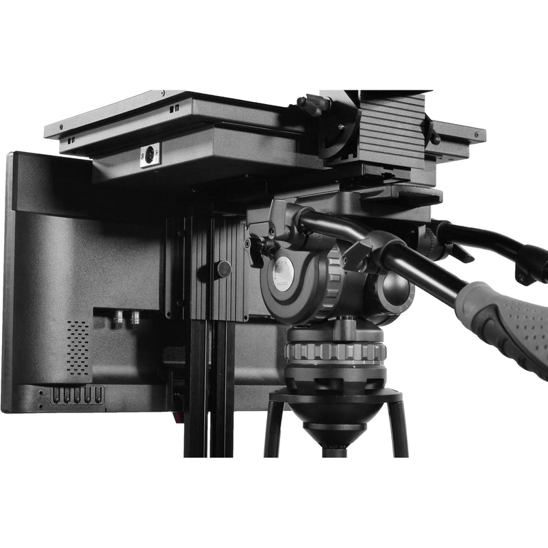 Prompter People FLEX PLUS | 16:9 Large Format | Teleprompter with 19" 1000 c/dm&sup2; Monitor & 21.5" Talent Monitor