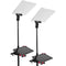 Prompter People StagePro iPad/Tablet Presidnetial Teleprompter Pair with 2 Tab Grabber Pros & Non-Tip Stand
