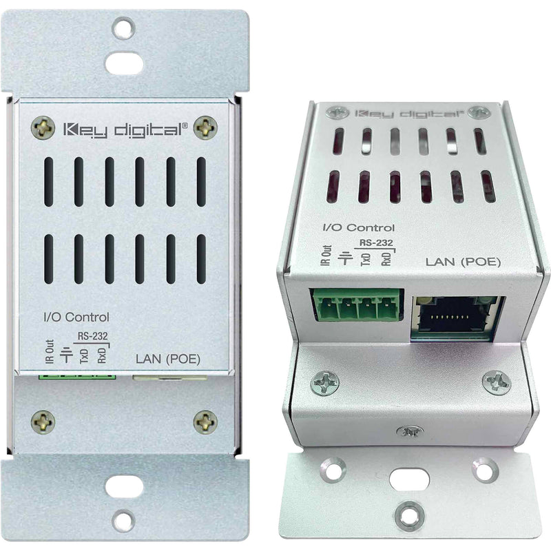 Key Digital 8-Button Programmable IP, RS-232, and IR Control Wall Plate Keypad with PoE