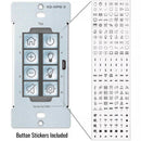 Key Digital 8-Button Programmable IP, RS-232, and IR Control Wall Plate Keypad with PoE