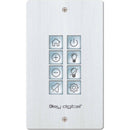 Key Digital 8-Button Programmable IP, RS-232, and IR Control Wall Plate Keypad with PoE