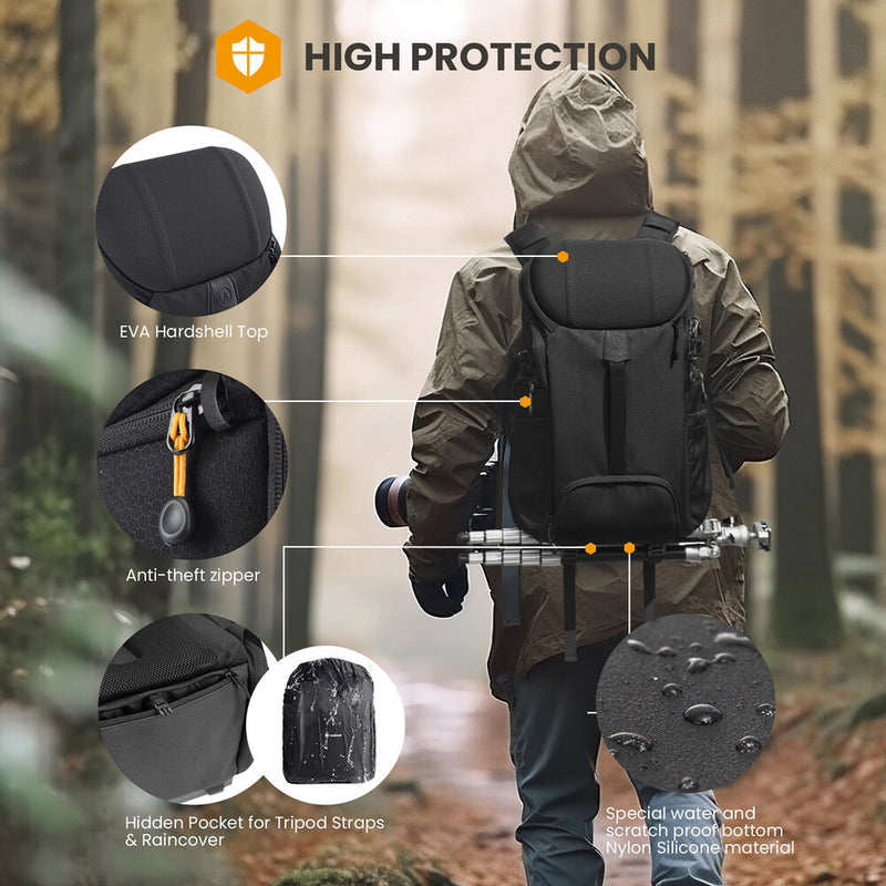 TARION HX-L Camera Backpack (Black, 21L)