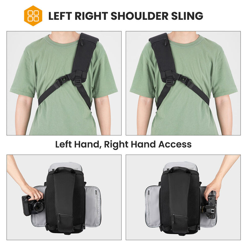 TARION HX-S Camera Sling Bag (Black, 12L)