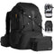 TARION 2-in-1 Camera Backpack with Shoulder Bag (Extra-Large, Black)