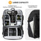 TARION 2-in-1 Camera Backpack with Shoulder Bag (Extra-Large, Black)