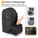 TARION 2-in-1 Camera Backpack with Shoulder Bag (Extra-Large, Black)