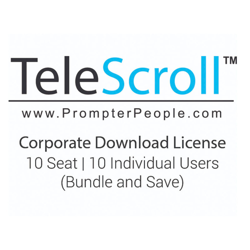 Prompter People TeleScroll Teleprompter Software (10-License Bundle)