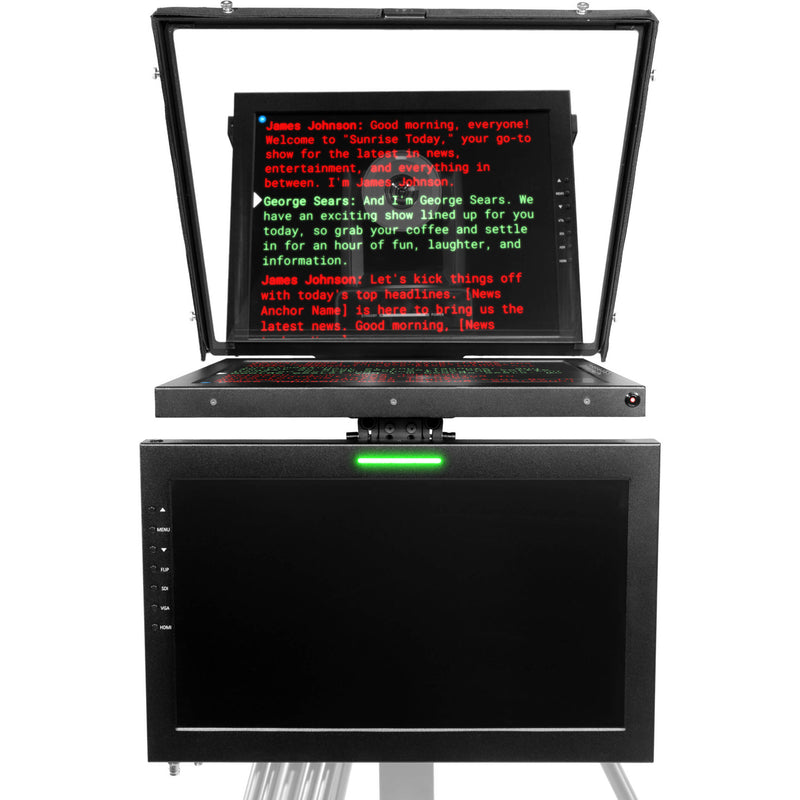 ikan 19" High-Bright PTZ Teleprompter Kit with Tally Talent Monitor