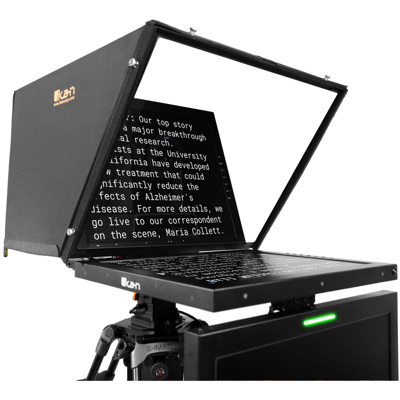 ikan 19" High-Bright PTZ Teleprompter Kit with Tally Talent Monitor