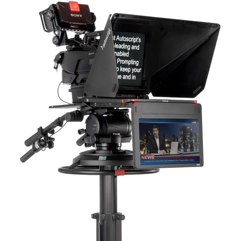 Autoscript EPIC-IP Portable On-Camera Package with 17" Prompt Monitor & 17" Talent Monitor