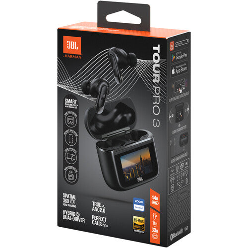 JBL Tour Pro 3 True Wireless Noise-Canceling Earbuds (Black)