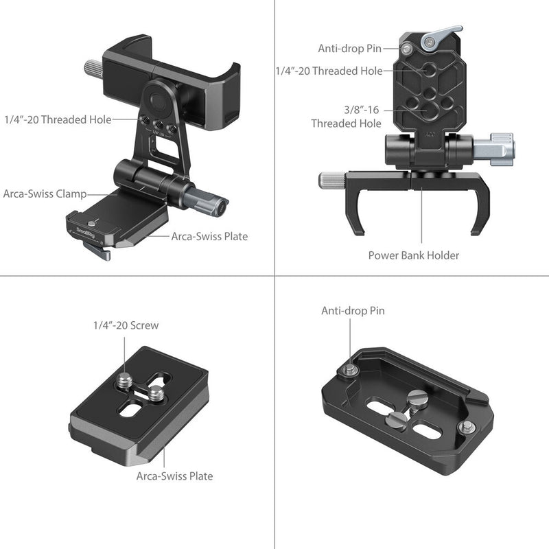 SmallRig Power Bank Mount Plate Kit for Mirrorless Cameras