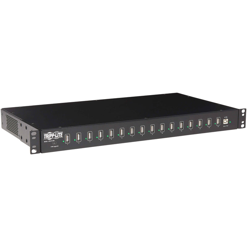 Tripp Lite Rack-Mounted 16-Port USB Charging Station with Syncing Function