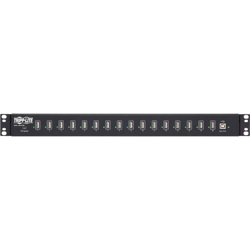 Tripp Lite Rack-Mounted 16-Port USB Charging Station with Syncing Function