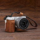 SmallRig Leather Half Case with Wrist Strap for Sony ZV-E10 II (Brown)