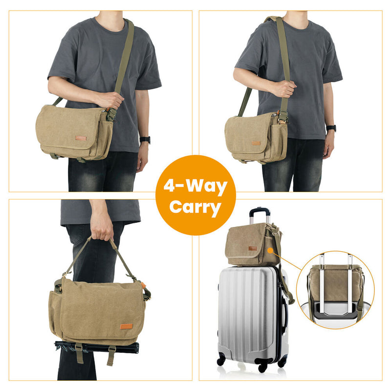 TARION RS-01 Camera Shoulder Bag (Khaki, 6.4L)