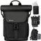 TARION SP-01 Rolltop Camera Backpack (Black, 20.5L)