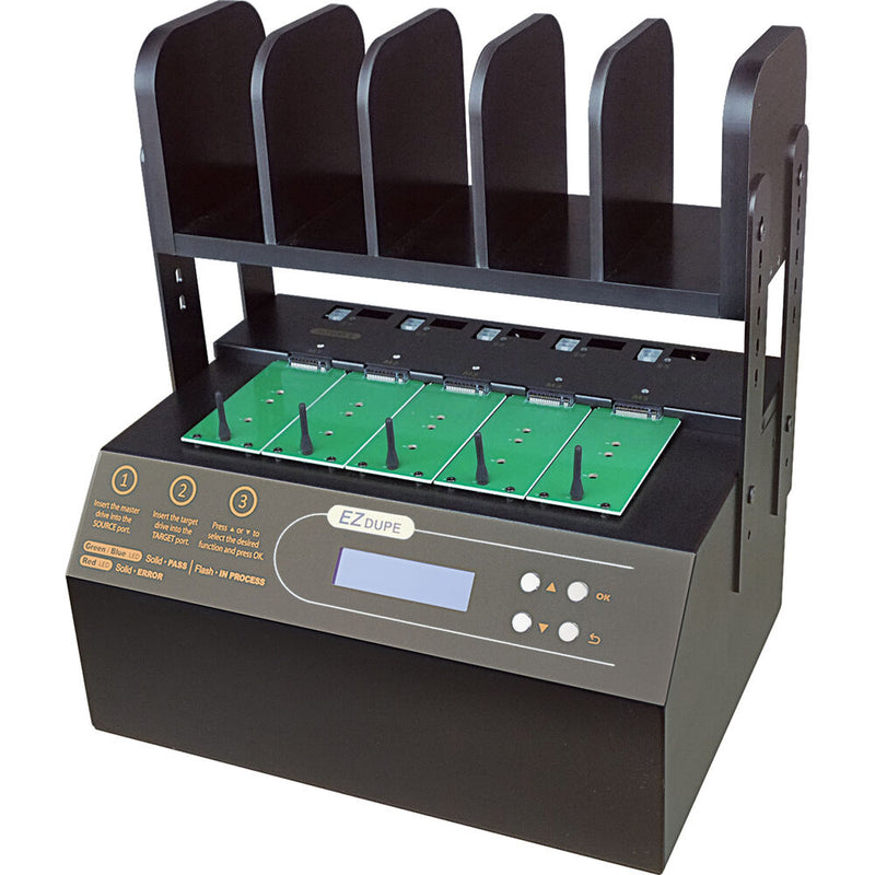 EZ Dupe 4-Copy PCIe/M.2 NVMe/M.2 SATA HDD/SDD Duplicator -300MB/s