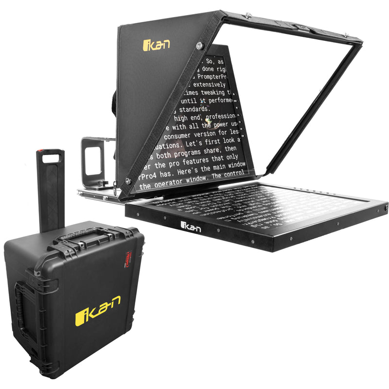 ikan 19" High-Bright HDMI Teleprompter with Travel Kit