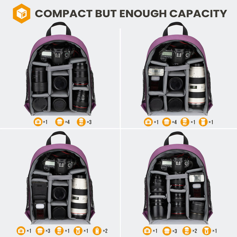 TARION TBS Camera Backpack (Purple)