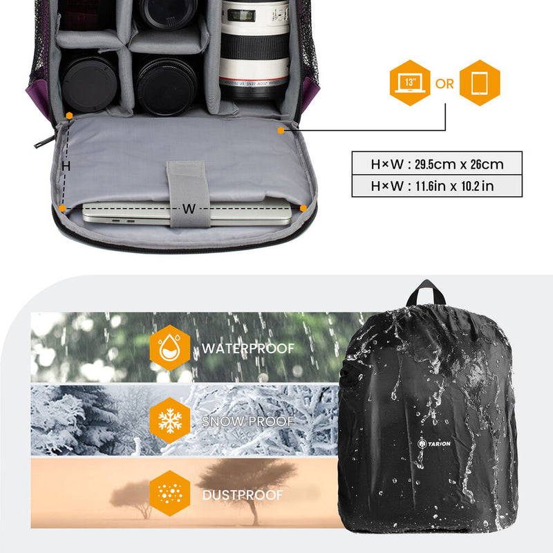 TARION TBS Camera Backpack (Purple)