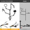 TARION TitanRig Floor 5-in-1 Portable Stand Mount for Camera, Mic, Laptop, Light, and Projector
