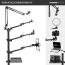 TARION TitanRig Floor 5-in-1 Portable Stand Mount for Camera, Mic, Laptop, Light, and Projector